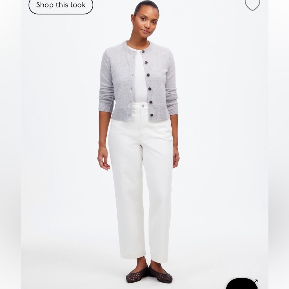 NWT Madewell The Curvy Perfect Vintage Jean in Tile White - Size 33